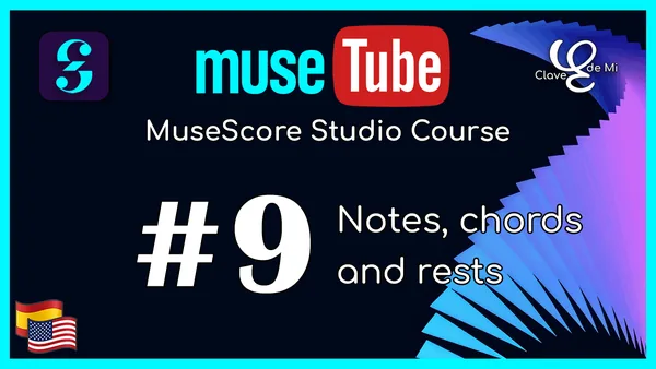 Notas, acordes y silencios en MuseScore